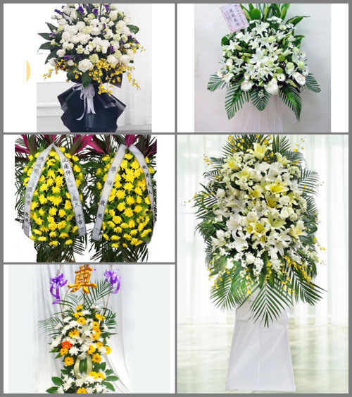 海南海口市龙华区滨海街道盐灶三社区白事花篮预定